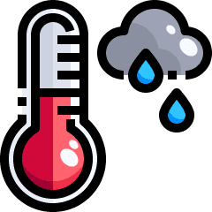 weather app icon difference between relative humidity and humidity ratio.
