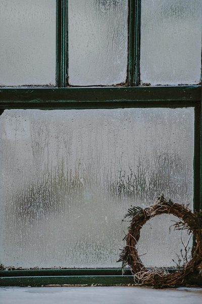 Condensation on window sill from high humidity causes mold and mildew to form if you don't set up the right dehumidifier settings.